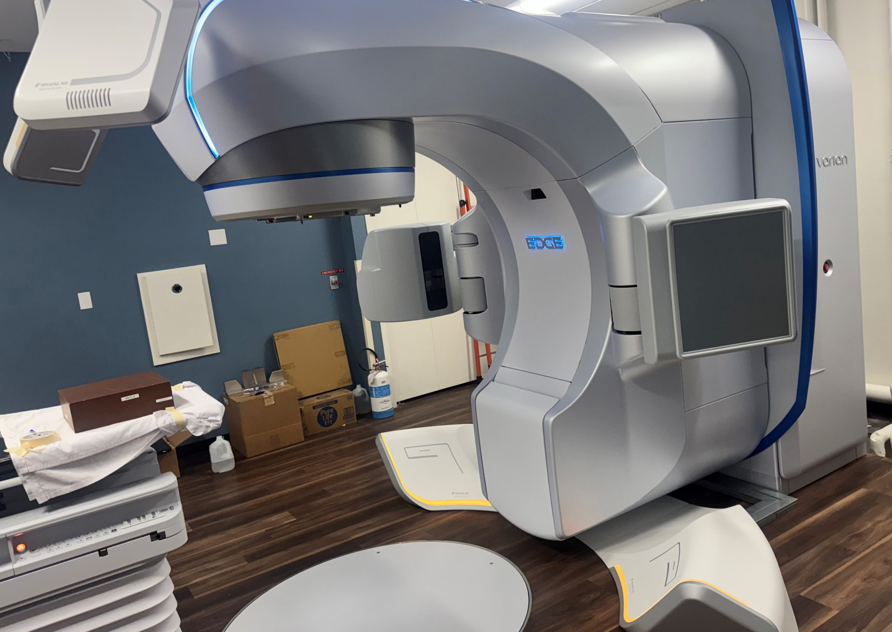 Photo of the new Varian Edge for cancer treatment